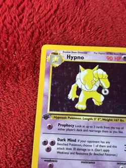 1st Edition Hypno 8/62 Fossil Holo Wotc Pokemon Card 1999 Played - Image 2