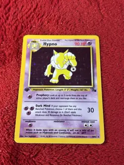 1st Edition Hypno 8/62 Fossil Holo Wotc Pokemon Card 1999 Played - Image 5