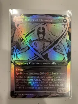 1x Avatar Aang - 0308, Borderless Art Foil, Avatar, Magic MTG NM - Image 2