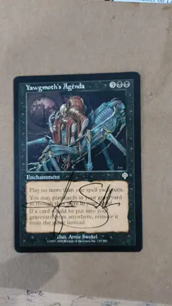 MAGIC MTG - VO Yawgmoth's Agenda Invasion signed Arnie Swekel - Image 1
