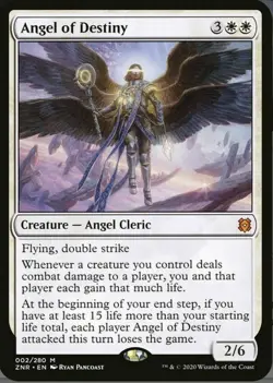 FOIL MTG Magic - (M) Zendikar Rising - Angel of Destiny - NM - Image 1