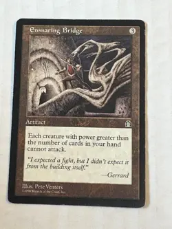 Ensnaring Bridge Stronghold Regular Mtg Magic LIGHT TO MEDIUM PLAY - Image 1
