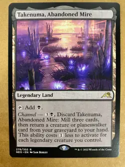 MTG 1x Takenuma, Abandoned Mire 278 Kamigawa: Neon Dynasty Magic Gathering x1 NM - Image 1