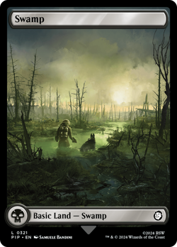 Swamp #321 | Near Mint | Fallout Magic MTG - Image 1
