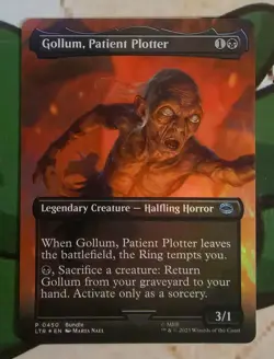 X 1 Gollum Patient Plotter FOIL NM-M BORDERLESS The Lord Of The Rings 450 MTG - Image 1