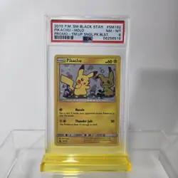 PSA 8 POKEMON 2019 TEAM UP PIKACHU #162 & MIMIKYU #163 HOLO PROMO WITH SWIRL 🌀 - Image 3