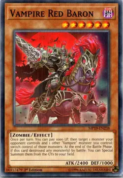 Vampire Red Baron MP19-EN238 Yu-Gi-Oh! Light Play 1st Edition - Image 1