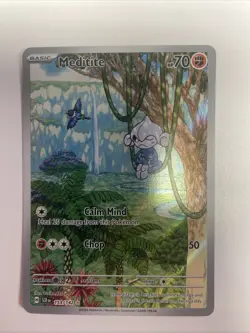 Meditite 153/142 S&V: Shrouded Fable Secret Rare Full Art Holo Pokemon Card NM - Image 1