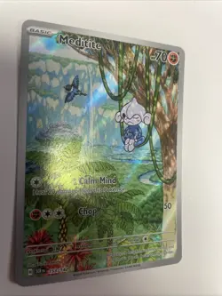 Meditite 153/142 S&V: Shrouded Fable Secret Rare Full Art Holo Pokemon Card NM - Image 2