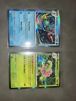 Meganium & Inteleon Mega Evolution Stamped Promos Pokemon Cards NM - Image 1
