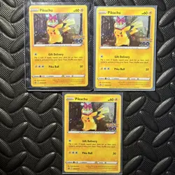 Pokemon Black Star Promo Pikachu SWSH234 SWSH: Sword & Shield Promo 3 Card Lot - Image 1