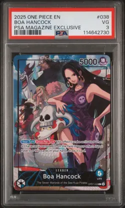 One Piece Card Game Boa Hancock OP07-038 2025 PSA Magazine Promo English Edition - Image 1