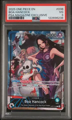 One Piece Card Game Boa Hancock OP07-038 2025 PSA Magazine Promo English Edition - Image 1
