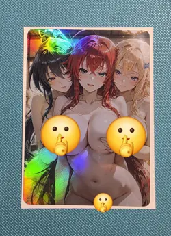 Beautiful Waifu Card - Akeno, Rias and Asia Goddess ACG Custom DIY Fan Art Card - Image 1