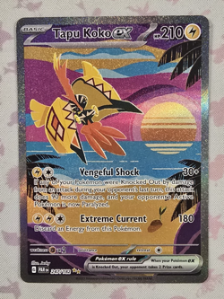 Pokemon Card Tapu Koko ex 247/182 Paradox Rift Full Art Illustration Art Holo - Image 1