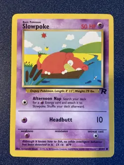 SLOWPOKE - Team Rocket Set - 67/82 - Common - Pokemon Card - Unlimited - NM - Image 1