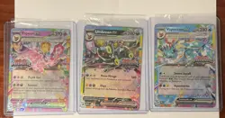 Pokemon Three Card Prismatic Evolution Stamped Promo Cards Sealed. - Image 1