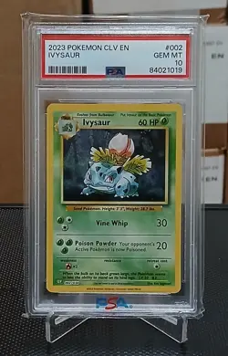 IVYSAUR 002/034 PSA 10 CLV POKEMON CARD CLASSIC COLLECTION HOLO ENGLISH - Image 1