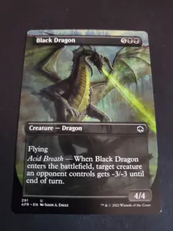 MTG Magic: The Gathering Black Dragon Borderless AFR Forgotten Realms NM! - Image 1