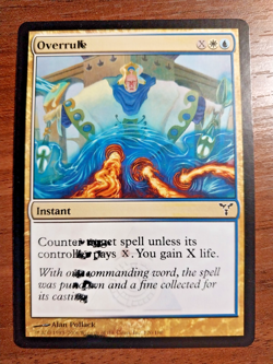 1x Overrule *MISPRINT/INK SMUDGES* - Dissension Set - SPARROW MAGIC mtg - Image 1