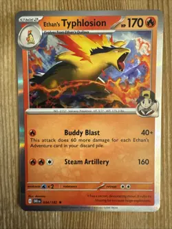 Ethan’s Typhlosion 034/182 - Pokemon Destined Rivals Holo Rare NM - Image 1