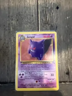 Gengar 20/62 Non Holo Rare Vintage Unlimited LP 1999 Pokemon TCG WOTC Fossil - Image 1