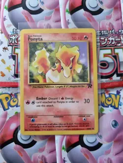 Pokemon TCG Ponyta Team Rocket 64/82 Unlimited Regular Common WOTC NM - Image 1
