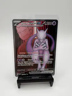 Pokemon Destined Rivals Team Rocket's Mewtwo EX 213 Full Art Ultra Rare- NM/Mint - Image 1