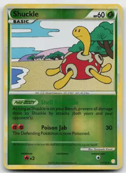 Pokemon tcg HeartGold SoulSilver #11/123 Shuckle RH Lightly played - Image 1
