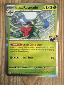 Cynthia's Roserade 008/182 Destined Rivals Pokemon TCG NM Holo Rare - Image 1