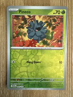 Pineco Reverse Holo 004/182 Pokemon Scarlet Violet Destined Rivals NM - Image 1