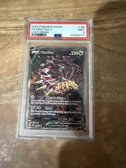 Pokemon TCG Giratina V 186/196 Lost Origins PSA 9 Mint Alt Art - Image 1