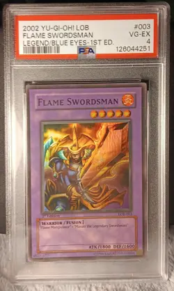 1st Edition Flame Swordsman LOB-003 Yu-Gi-Oh Legend of Blue Eyes White Dragon - Image 1