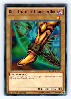 Yugioh Right Leg of the Forbidden One YGLD-ENA18 1st Edition Ultra Rare - NM ?? - Image 1