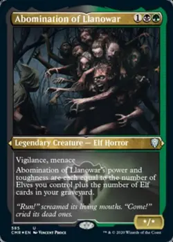 Abomination of Llanowar (Foil Etched) -Foil Near Mint MTG Commander Legends - Image 1