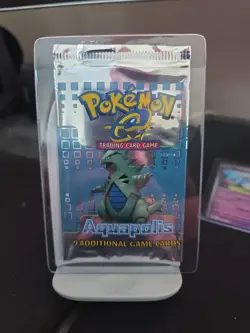 EMPTY Pokemon Aquapolis Booster Pack Tyranitar Art - NO CARDS For Display - Image 1