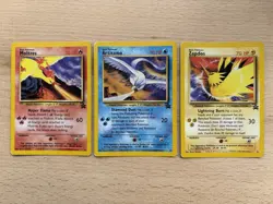 WOTC Black Star Promo Moltres 21 Articuno 22 Zapdos 23 Pokemon Cards Bundle - Image 1