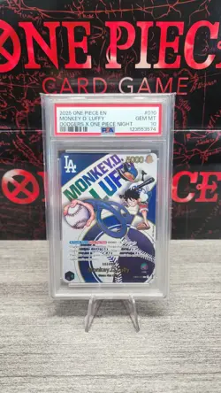 One Piece x LA Dodgers Luffy Promo Card - PSA 10 - Image 1