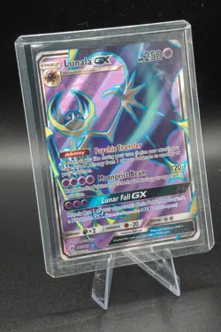 Lunala Gx Ultra Rare Holo Pokemon Sun & Moon Card 141/149 LP Full Art TCG - Image 5