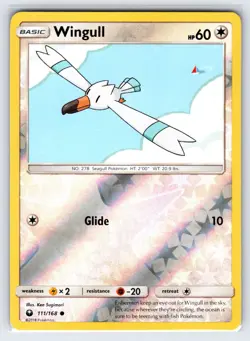 Wingull 111/168 Sun & Moon Celestial Storm Pokemon Card Reverse Holo - Nm - Image 1