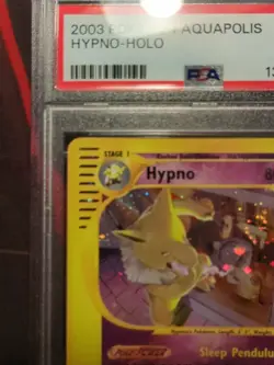 Hypno H12/H32 Aquapolis E-Series Holo Rare Vintage Pokemon Card 2003 PSA 5 Swirl - Image 2