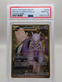 PSA 10 Team Rockets Meowth Destined Rivals Illustration Card 203/182 - Image 1
