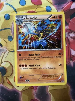 POKEMON LUCARIO XY140 COSMOS HOLO PROMO LP - Image 1