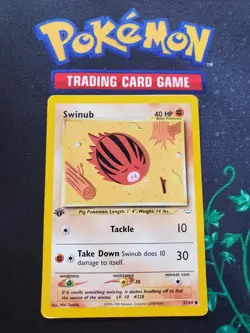 Swinub 1st Edition 57/64 Common Neo Revelation Pokemon Vintage WOTC MP/HP 2001 - Image 1