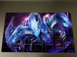 WVICM TCG Playmat WVICM Blue-Eyes White Dragon CCG Card Game Mat Pad &Zones - Image 1