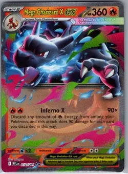 Mega Charizard X ex - 013/094 ME02: Phantasmal Flames - Pokemon Card - NM - Image 1