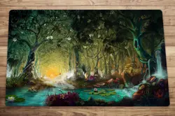 Magic Forest Trading Card Game MTG Playmat TCG CCG Mat Free Bag - Image 1