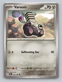 Varoom 155/197 Obsidian Flames Common NM OBF EN Pokemon Card Scarlet & Violet - Image 1