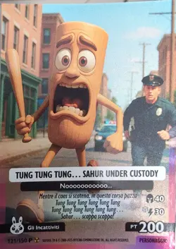 italian brainrot cards Tung Tung Tung... Sahur Under Custody ATOMICA Promo - Image 1