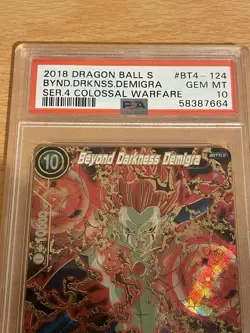 Dragon Ball Card Beyond Darkness Demigra SCR PSA 10 BT4-124 DBS - Image 2